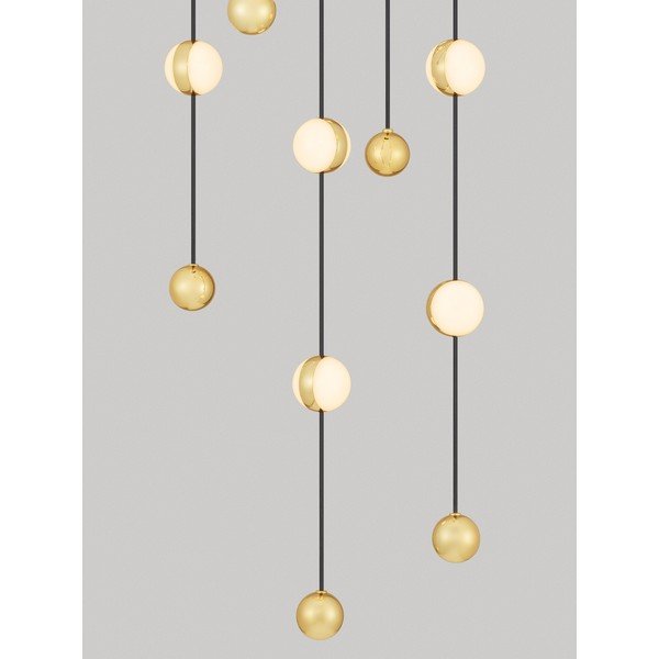Aluminiowa lampa wisząca LED ze ściemniaczem w kolorze matowej czerni z kloszem ze szkła akrylowego ø 38 cm Alcinoe – Nova Luce-image-2