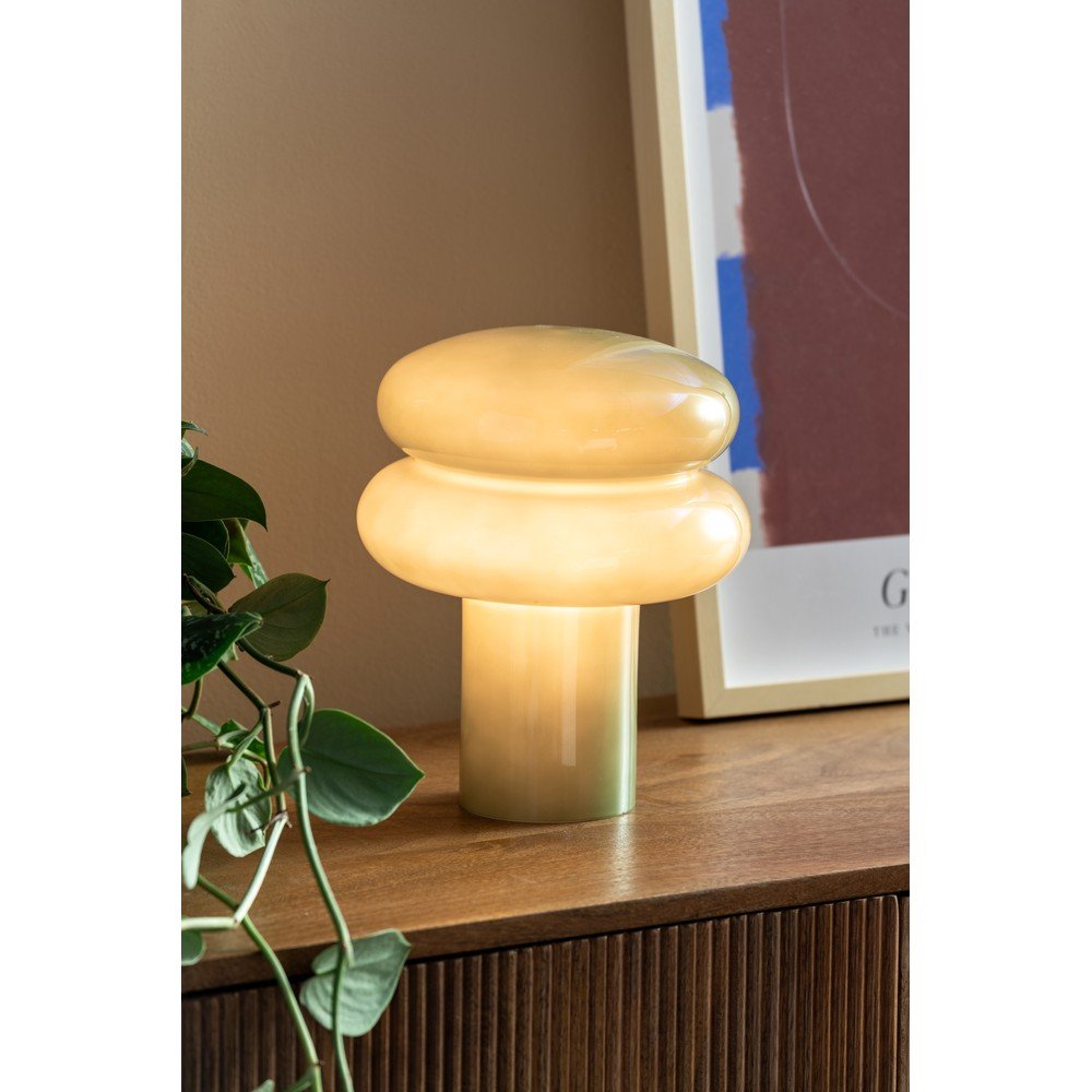 Różowa szklana lampa stołowa (wysokość 24 cm) Incesante – Leitmotiv (zdjęcie 5)