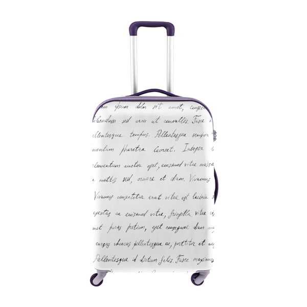 Biały pokrowiec na walizkę Oyo Concept Pisarz, 56x38 cm