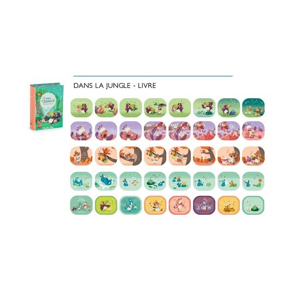 Zestaw z rzutnikiem bajek dla dzieci Moulin Roty Jungle-image-1