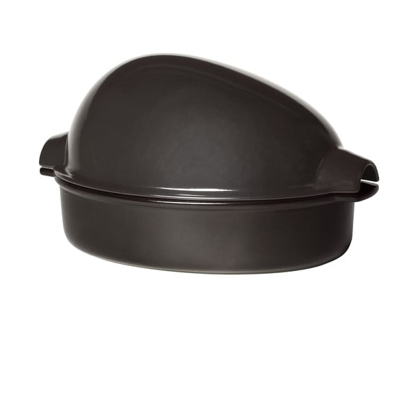 Czarna ceramiczna brytfanna do drobiu Emile Henry, 41,5x27,5 cm