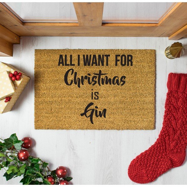 Wycieraczka z naturalnego włókna kokosowego Artsy Doormats All I Want, 40x60 cm