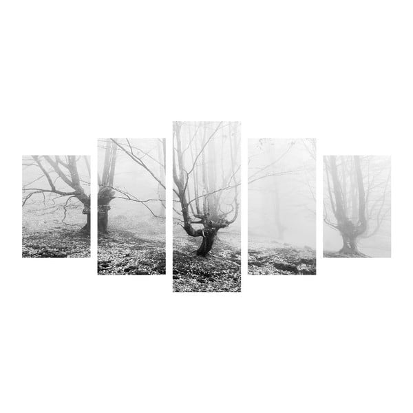 Wieloczęściowy obraz Black&White Winter, 100x50 cm