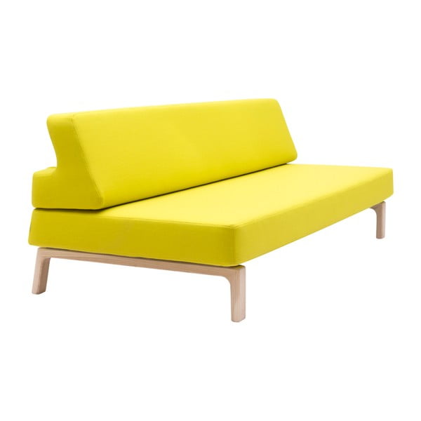 Żółta sofa rozkładana Softline Lazy