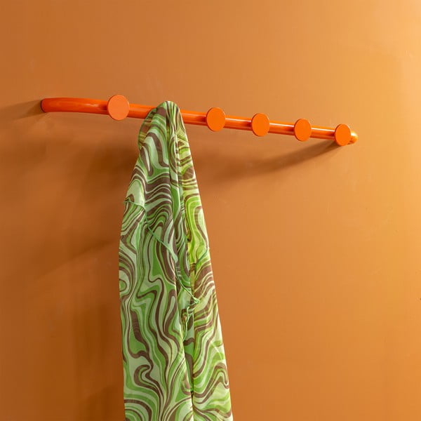 Pomarańczowy metalowy wieszak ścienny 75 cm Retro – Spinder Design-image-4