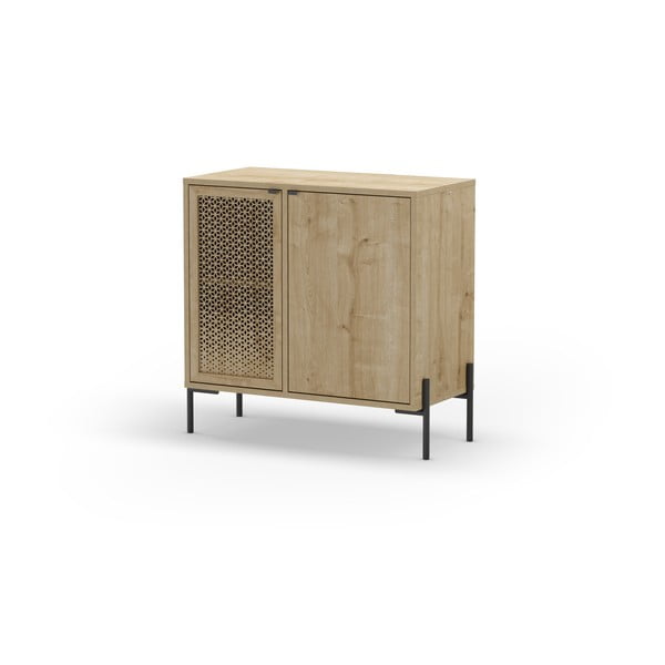 Niska komoda w dekorze dębu 80x80 cm Inca – Marckeric-image-4