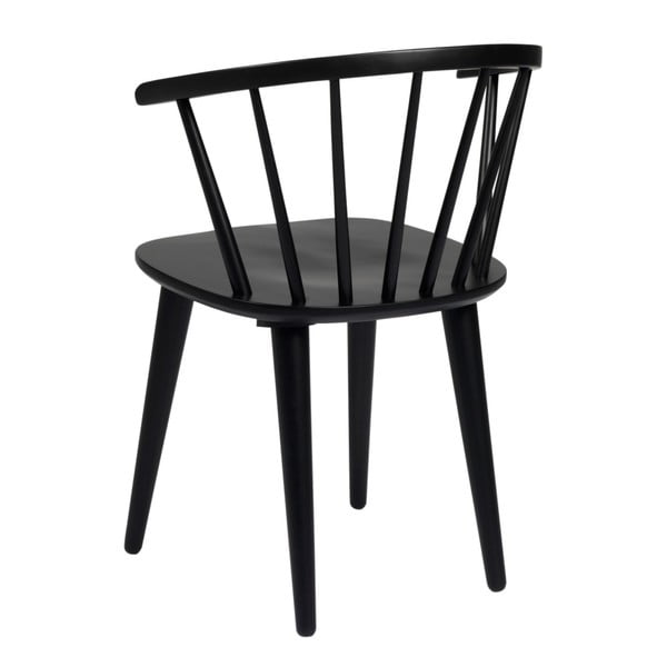 Czarne krzesło do jadalni z drewna kauczukowca Rowico Carmen-image-3