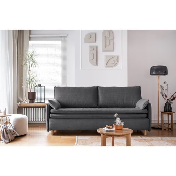 Ciemnoszara rozkładana sofa 207 cm Simon – Miuform-image-1