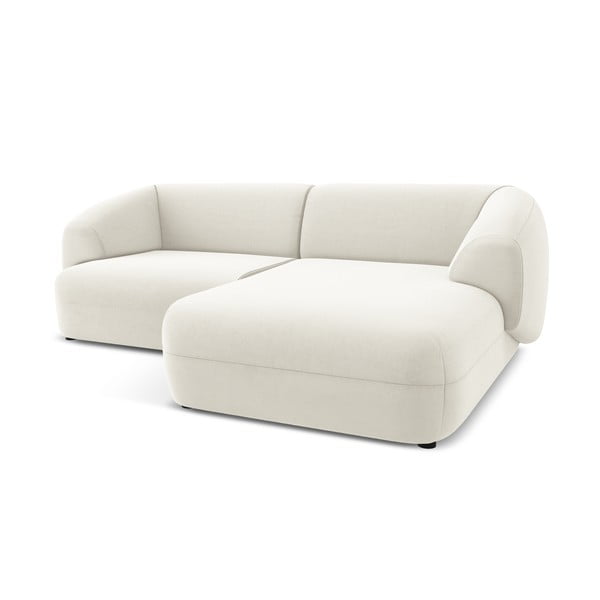 Biały aksamitny narożnik (prawostronny) Moana – Makamii-image-2