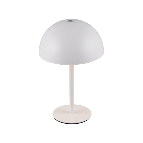 Lampa stołowa LED w matowym białym kolorze z metalowym kloszem (wysokość 21 cm) Munoz – Trio-image-4