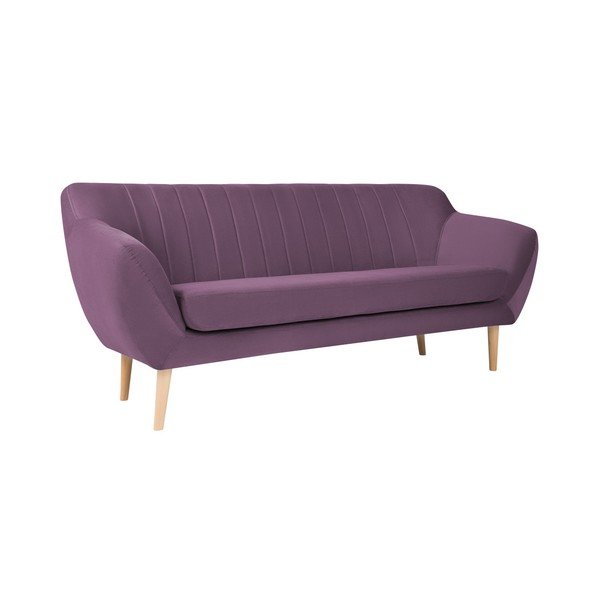 Fioletowa aksamitna sofa Mazzini Sofas Sardaigne, 188 cm-image-1