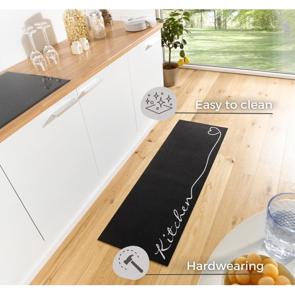 Czarny chodnik Zala Living Kitchen, 50x150 cm-image-4