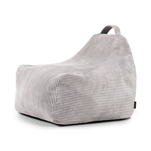 Jasnoszary sztruksowy dziecięcy worek do siedzenia Game Amuse – SLOWDOWN