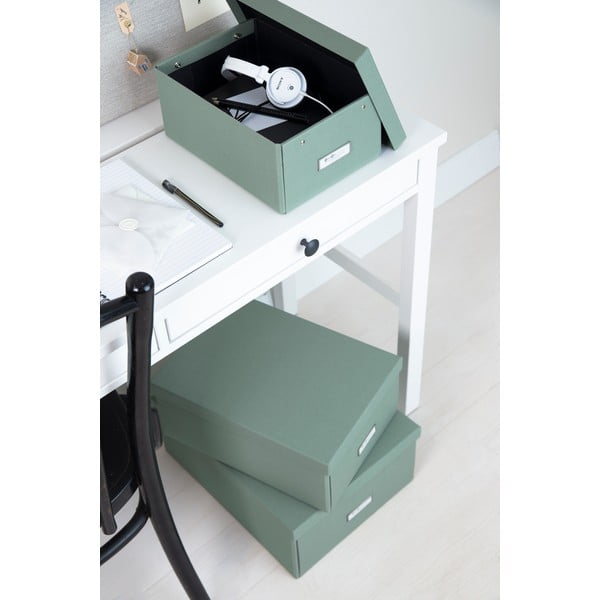 Zielononiebieski kartonowy pojemnik z pokrywką 34,5x45x18,5 cm Katrin Canvas Paper Laminate – Bigso-image-1