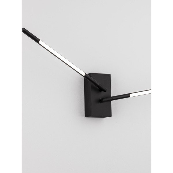 Czarny metalowy kinkiet LED z elastyczną konstrukcją Raccio – Nova Luce-image-4