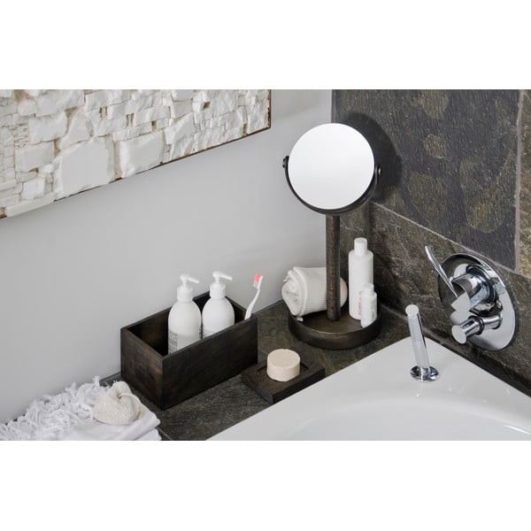 Pojemnik na kosmetyki z drewna dębowego Wireworks Mezza Dark-image-1