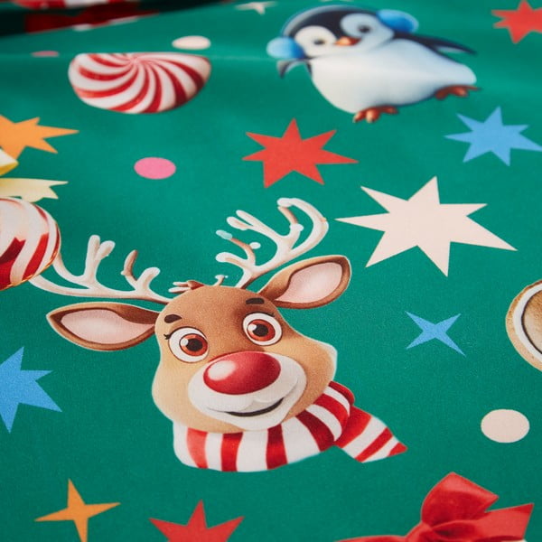 Zielona pościel dwuosobowa 200x200 cm Christmas Icons – Catherine Lansfield-image-4