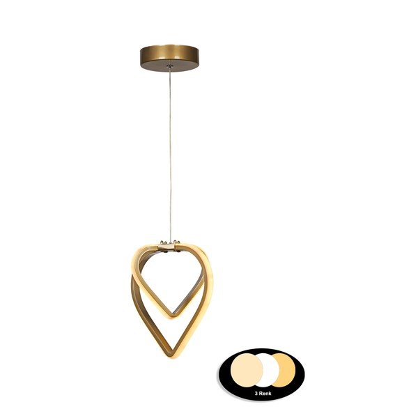 Metalowa lampa wisząca LED w kolorze brązu ø 22 cm Sevinc – Squid Lighting-image-2