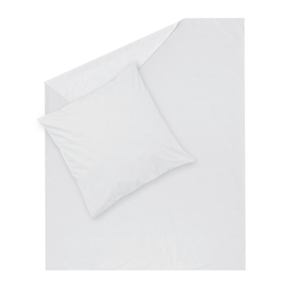 Biała pościel Hawke&Thorn Parker, 140x200 cm + poduszka 80x80 cm