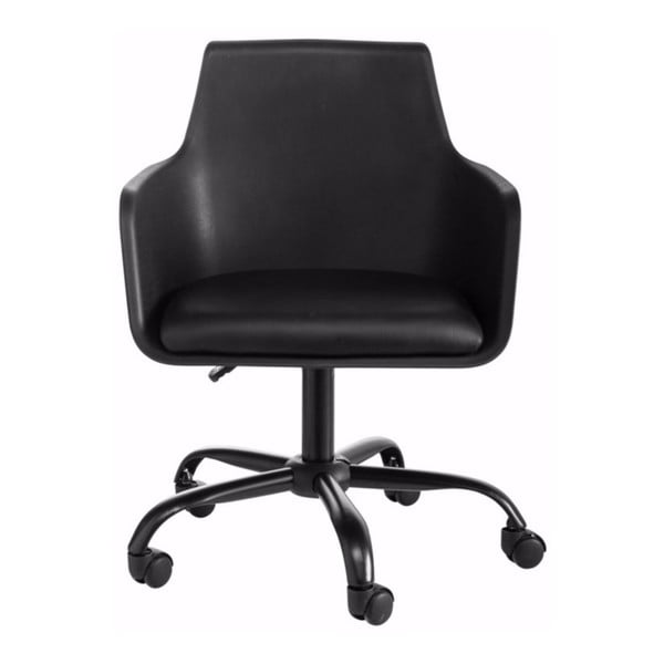 Czarny regulowany fotel biurowy Støraa Leslie-image-3
