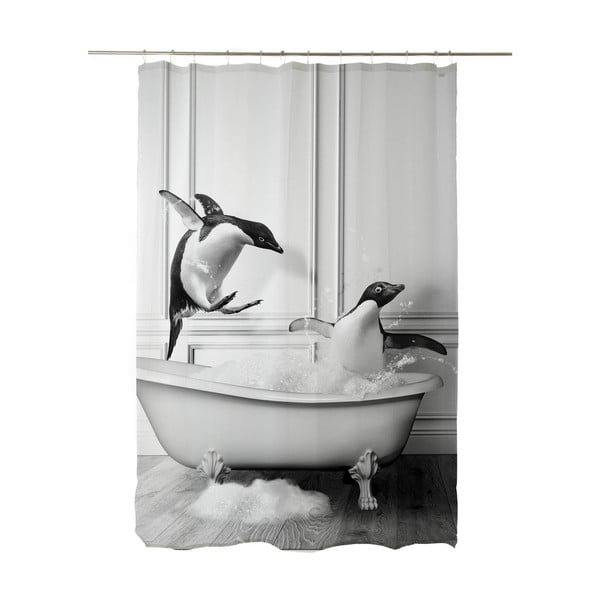 Zasłona prysznicowa 175x180 cm Showe Penguin – Little Nice Things