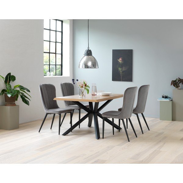 Stół z blatem w dekorze dębu 90x160 cm Arno – Unique Furniture-image-1