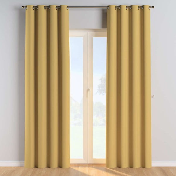 Żółta zasłona 260x130 cm Cotton Story – Yellow Tipi-image-1