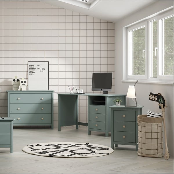 Biurko dziecięce z drewna sosnowego 54x120 cm Max – Marckeric-image-1