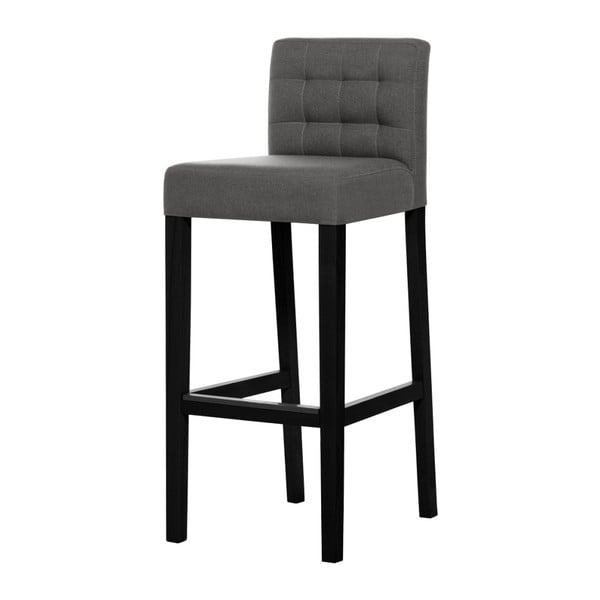 Szarobrązowe krzesło barowe z czarnymi nogami Ted Lapidus Maison Jasmin