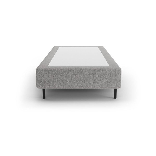 Szare tapicerowane łóżko jednoosobowe bez zagłówka 90x200 cm Whale – Micadoni -image-2