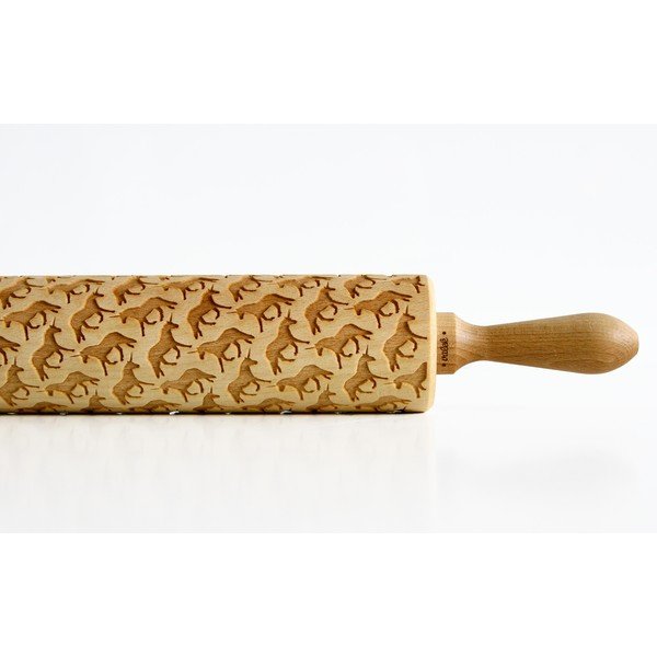 Drewniany grawerowany wałek do ciasta Valek Unicorns-image-1