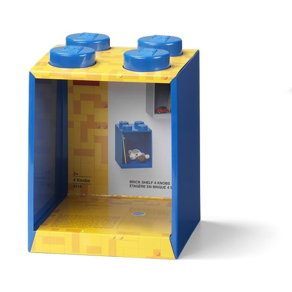 Dziecięca niebieska półka ścienna LEGO® Brick 4-image-3