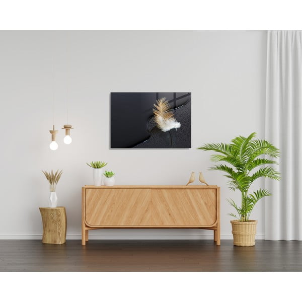 Szklany obraz 100x70 cm Feather – Wallity-image-1