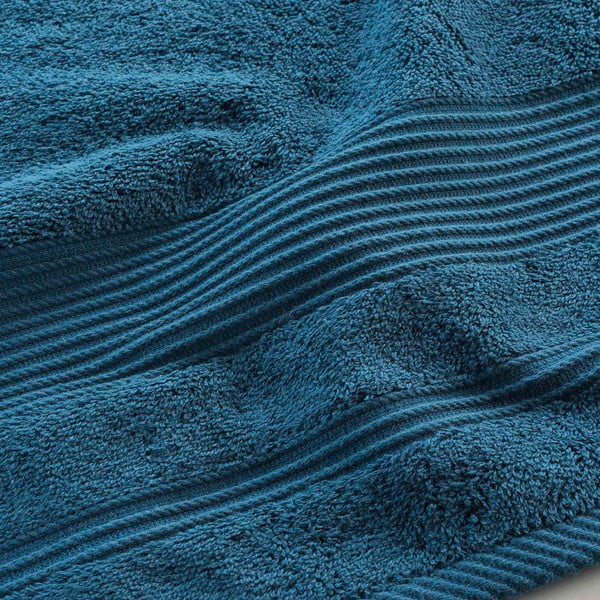 Ciemnoniebieski bawełniany ręcznik kąpielowy frotte 90x150 cm Tendresse – douceur d'intérieur-image-2