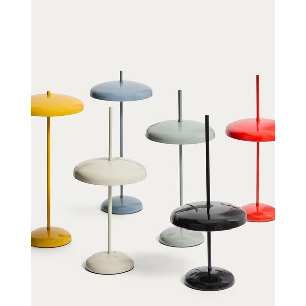 Czarna lampa stołowa LED ze ściemniaczem z metalowym kloszem (wysokość 35 cm) Porte – Kave Home-image-4