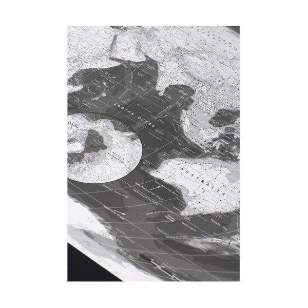 Mapa świata w przezroczystym etui The Future Mapping Company Monochrome World Map, 130x72 cm-image-1