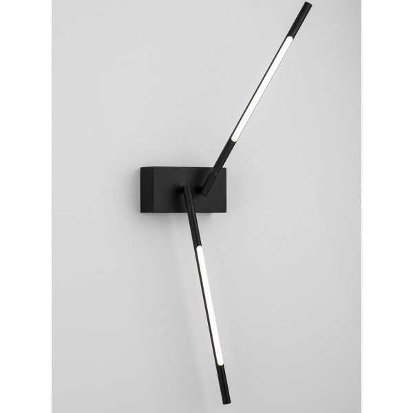 Czarny metalowy kinkiet LED z elastyczną konstrukcją Raccio – Nova Luce-image-2