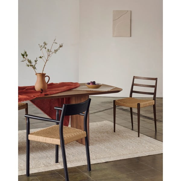 Brązowo-naturalne krzesła z litego drewna dębowego zestaw 2 szt. Analy – Kave Home-image-2