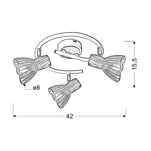 Biała/w naturalnym kolorze lampa punktowa 42x42 cm Chile – Candellux Lighting-image-1