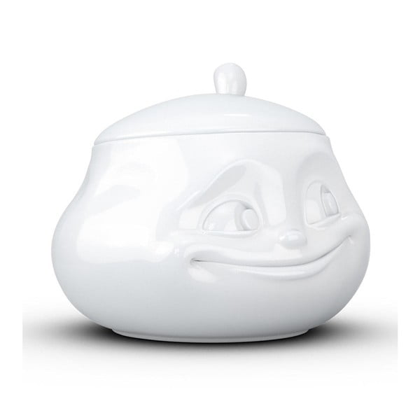 Biała uśmiechnięta cukierniczka z porcelany 58products-image-2