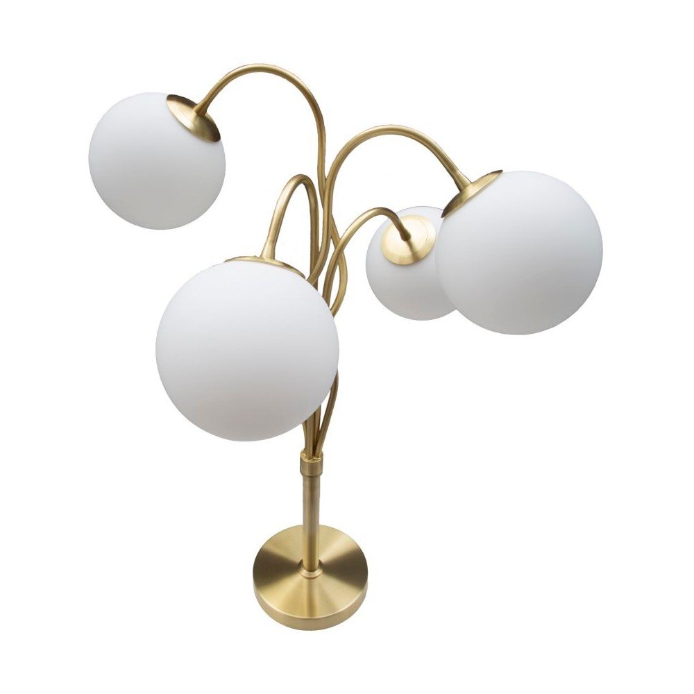 Lampa stołowa w biało-złotym kolorze ze szklanym kloszem (wysokość 74 cm) Glamy – Mauro Ferretti (zdjęcie 3)