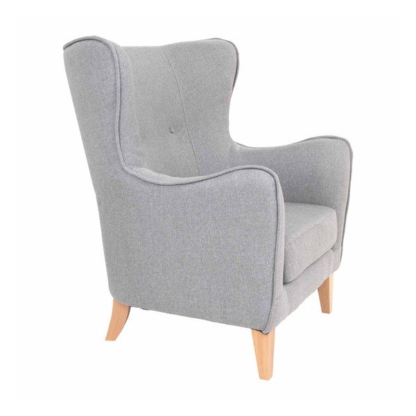 Jasnoszary fotel uszak House Nordic Campo-image-3