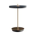 Antracytowa lampa stołowa LED ze ściemniaczem i metalowym kloszem (wysokość 31 cm) Asteria Move – UMAGE