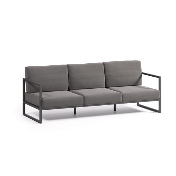 Ciemnoszara aluminiowa sofa ogrodowa Comova – Kave Home-image-1