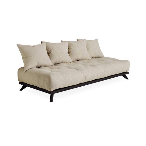 Sofa z lnianym obiciem Karup Design Senza Black/Linen-image-3
