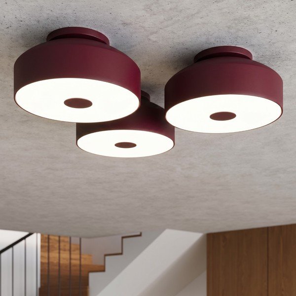 Bordowa stalowa lampa sufitowa ø 30 cm Omiq – Sollux-image-3