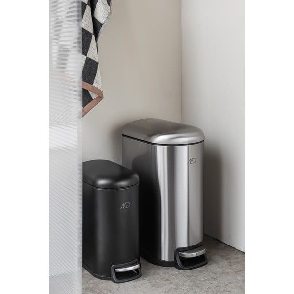 Kosz na śmieci z pedałem ze stali nierdzewnej w kolorze srebra 10 l Wather – Mette Ditmer Denmark-image-2