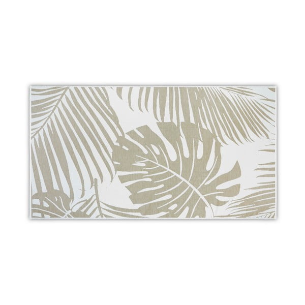 Beżowy ręcznik plażowy 180x100 cm Leaf – Foutastic