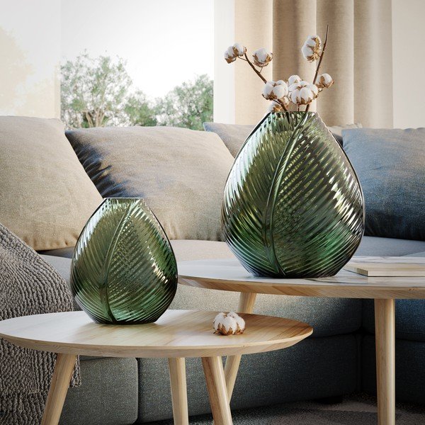 Zielony szklany wazon (wysokość 22 cm) Terrassa – AmeliaHome-image-1