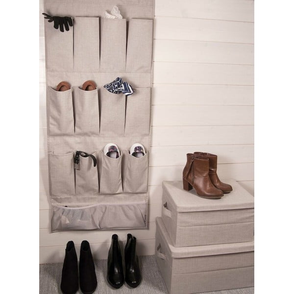 Wiszący tekstylny organizer do szafy – Bigso Box of Sweden-image-1